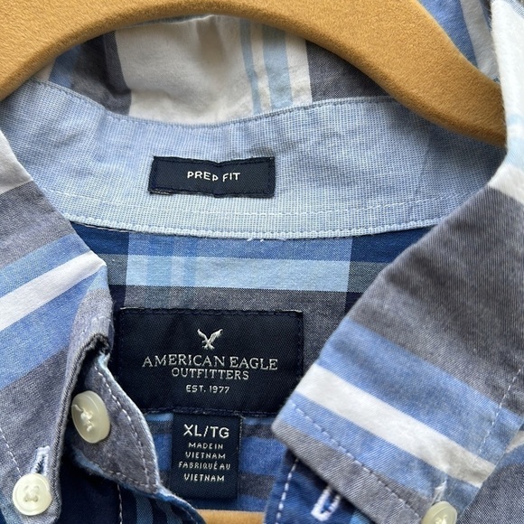 Men’s American Eagle Prep Fit Button Down size XL - Picture 3 of 8